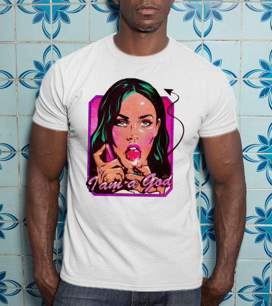 Megan Fox I Am A God Comic Style Pop T-Shirt