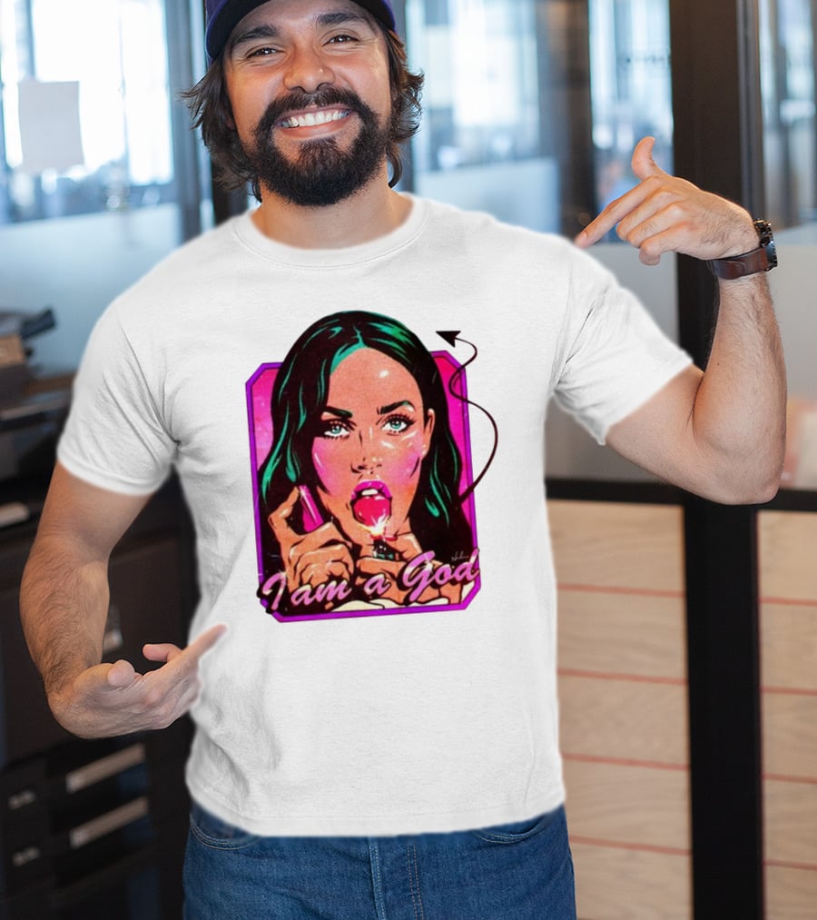 Megan Fox I Am A God Comic Style Pop T-Shirt