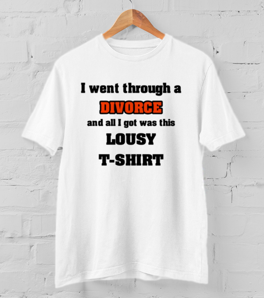 I Went Through A Divorce And All I Got Was This Lousy T-Shirt