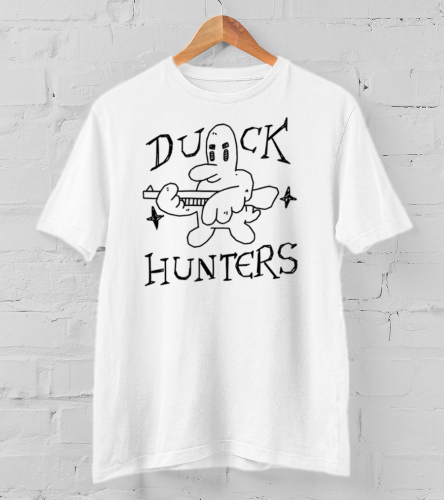 Duck Hunters Cartoon Character Rockstar Girlfriend T-Shirt