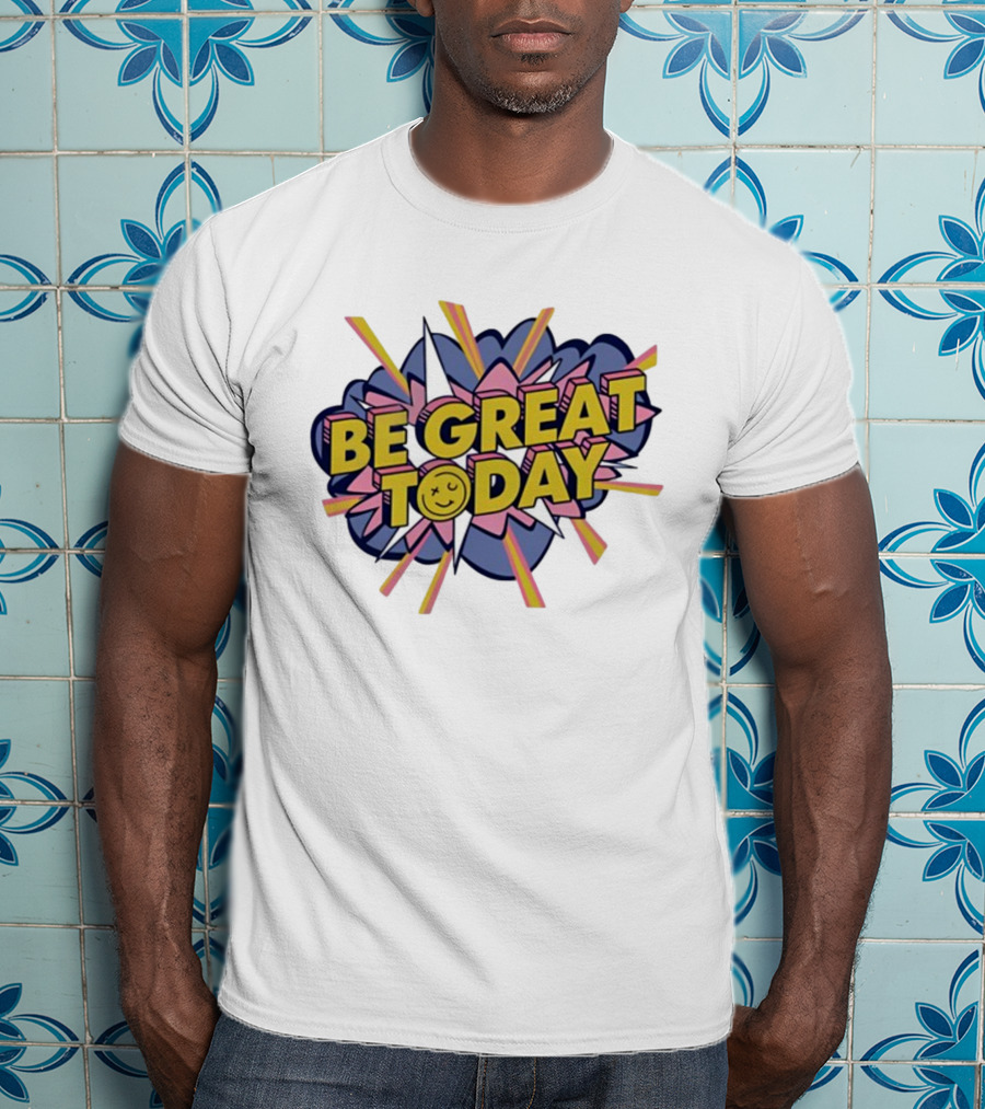 George Kittle Be Great Today Comic Burst Smile T-Shirt