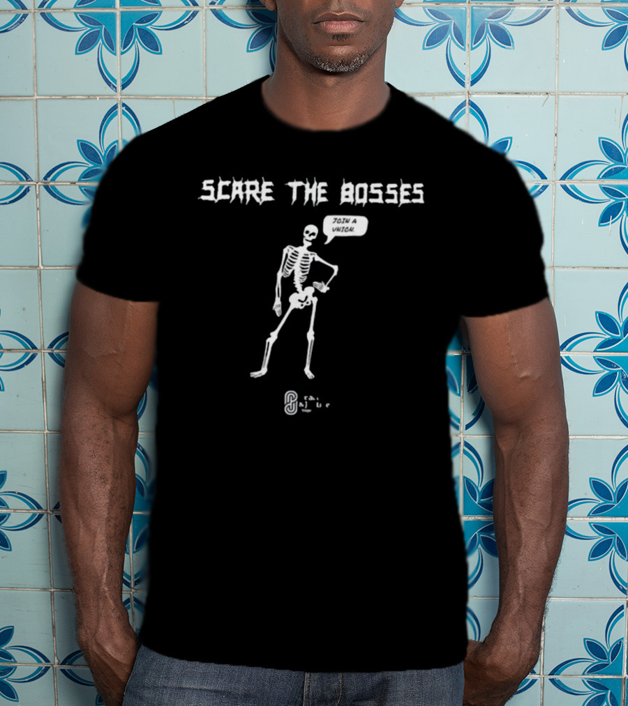 Scare The Bosses Join A Union Skeleton Graphic Corbyn Project T-Shirt