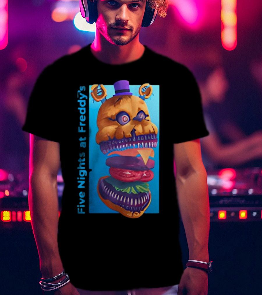 Five Nights At Freddy's Midnight Snack Jonnyblox Burger Animatronic T-Shirt