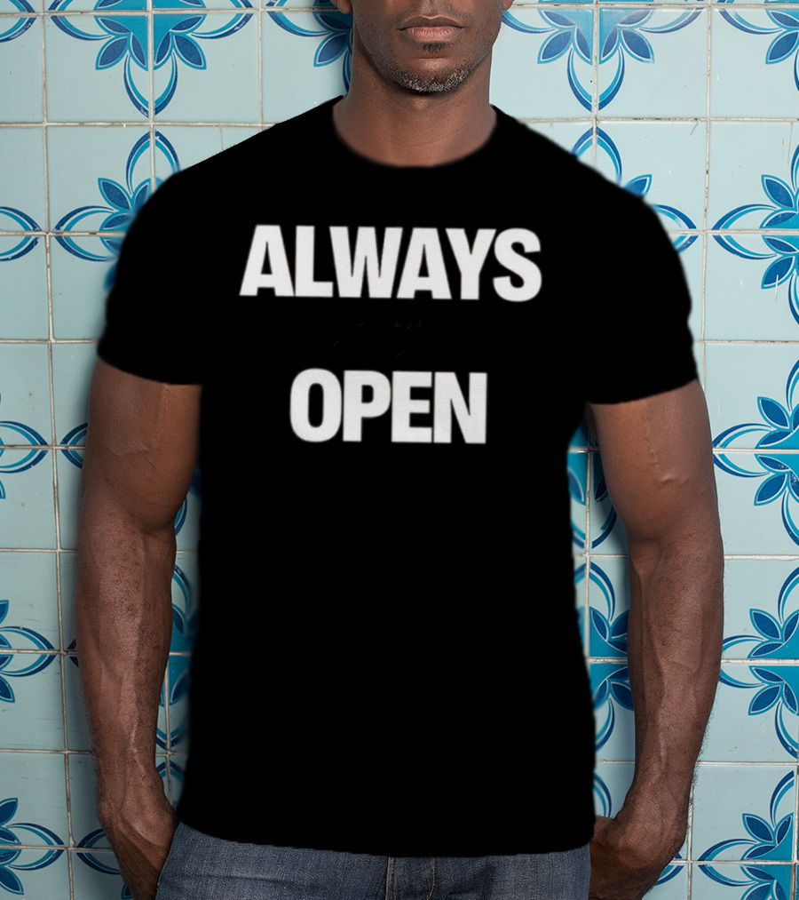Always Open Uno 1 Starred Text T-Shirt