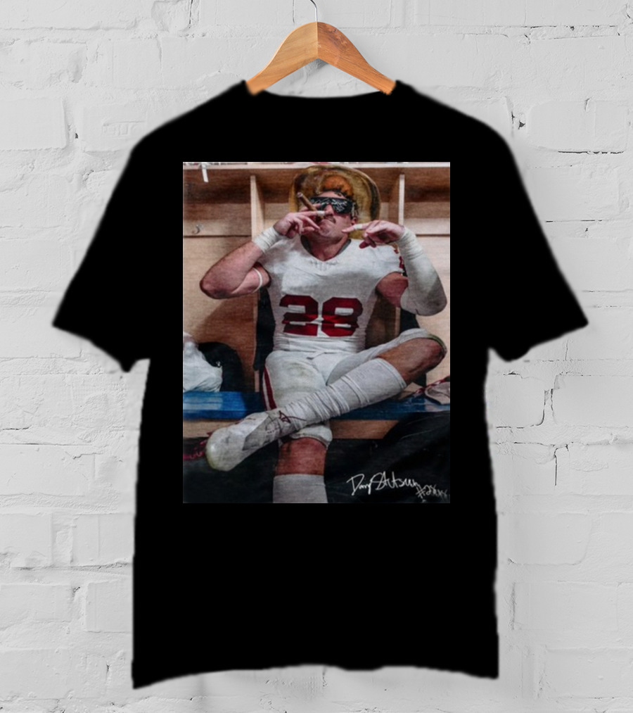 DannyStutsman Oklahoma Only Fears God Texas Fears Oklahoma Signed Football Locker Room Smoke T-Shirt