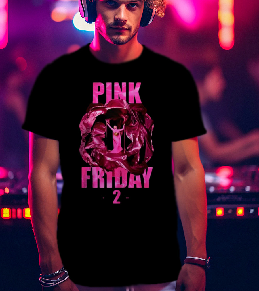 Pink Friday 2 Alternative Cover Pink Draped Figure Centered T-Shirt