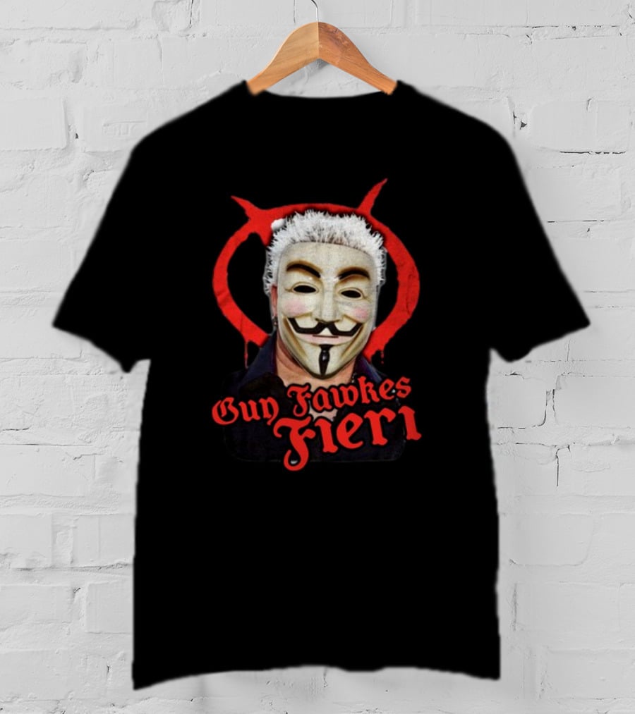 Guy Fawkes Fieri Anonymous Mask Crossover T-Shirt