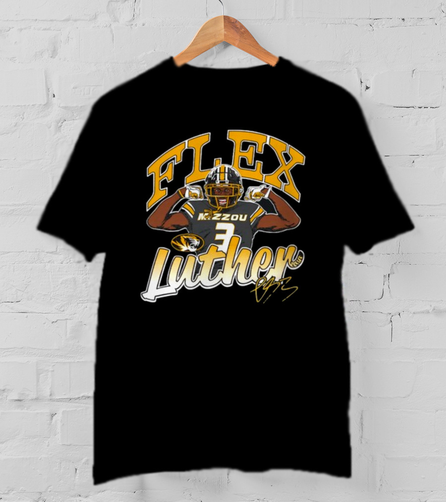 FLEX Mizzou Luther Burden Football Tiger 3 Signature T-Shirt