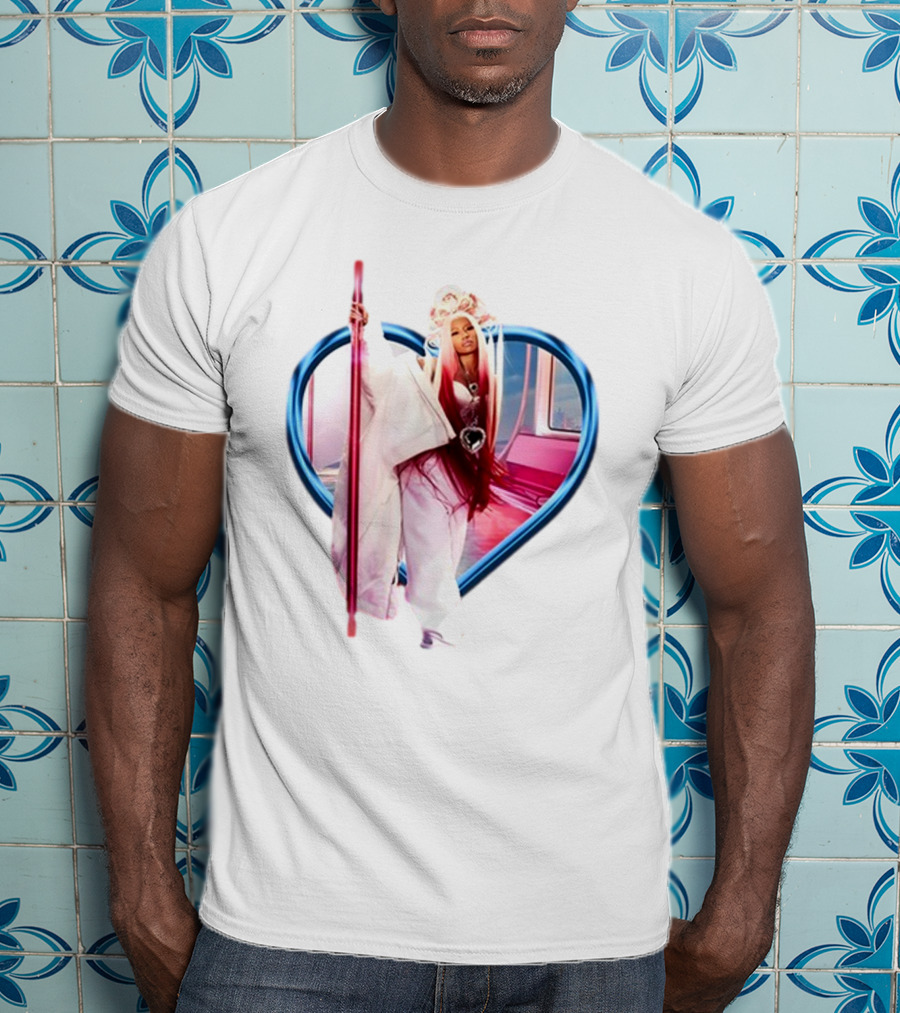 Nicki Minaj Heart Frame Pink Subway T-Shirt