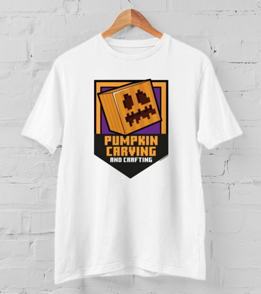 Pumpkin Carving And Crafting Pixel T-Shirt