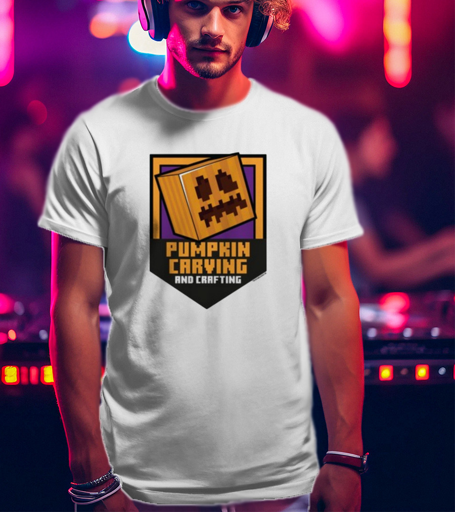 Pumpkin Carving And Crafting Pixel T-Shirt