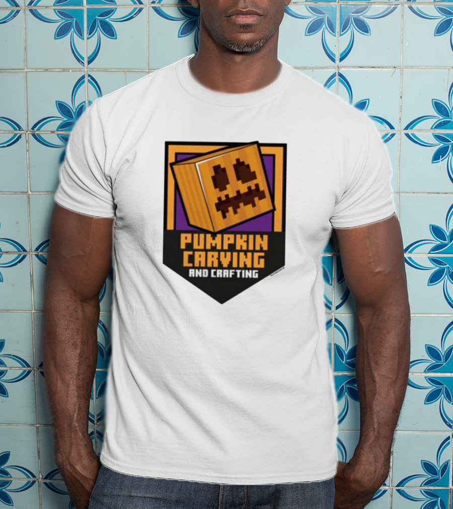 Pumpkin Carving And Crafting Pixel T-Shirt