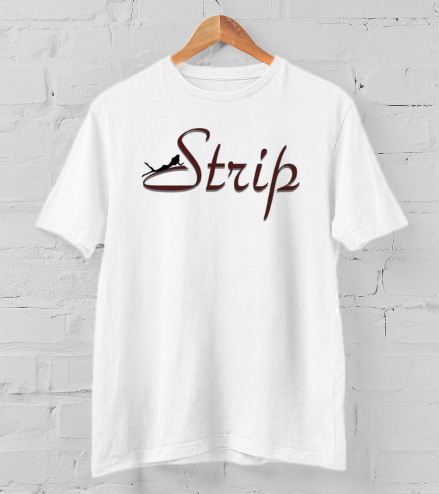 Strip Silhouette Style With Reclining Figure T-Shirt