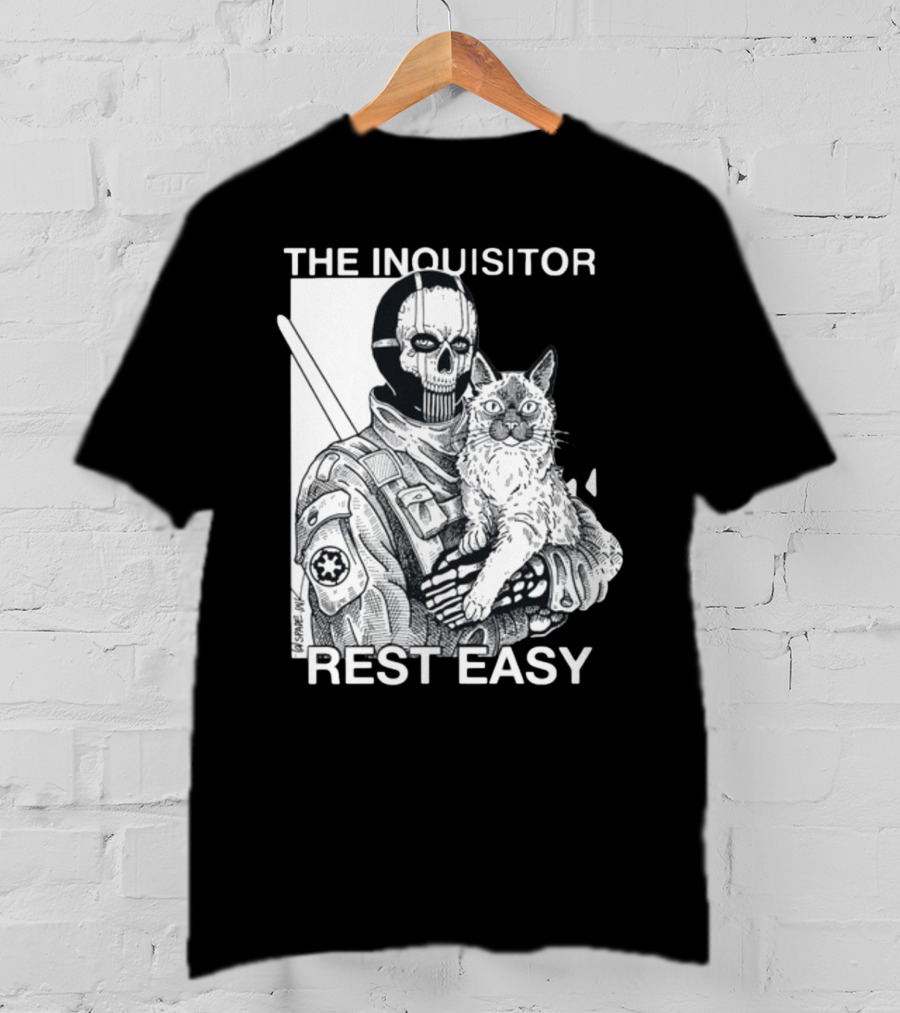 The Inquisitor Rest Easy Star Wars Inspired Artwork With Cat T-Shirt