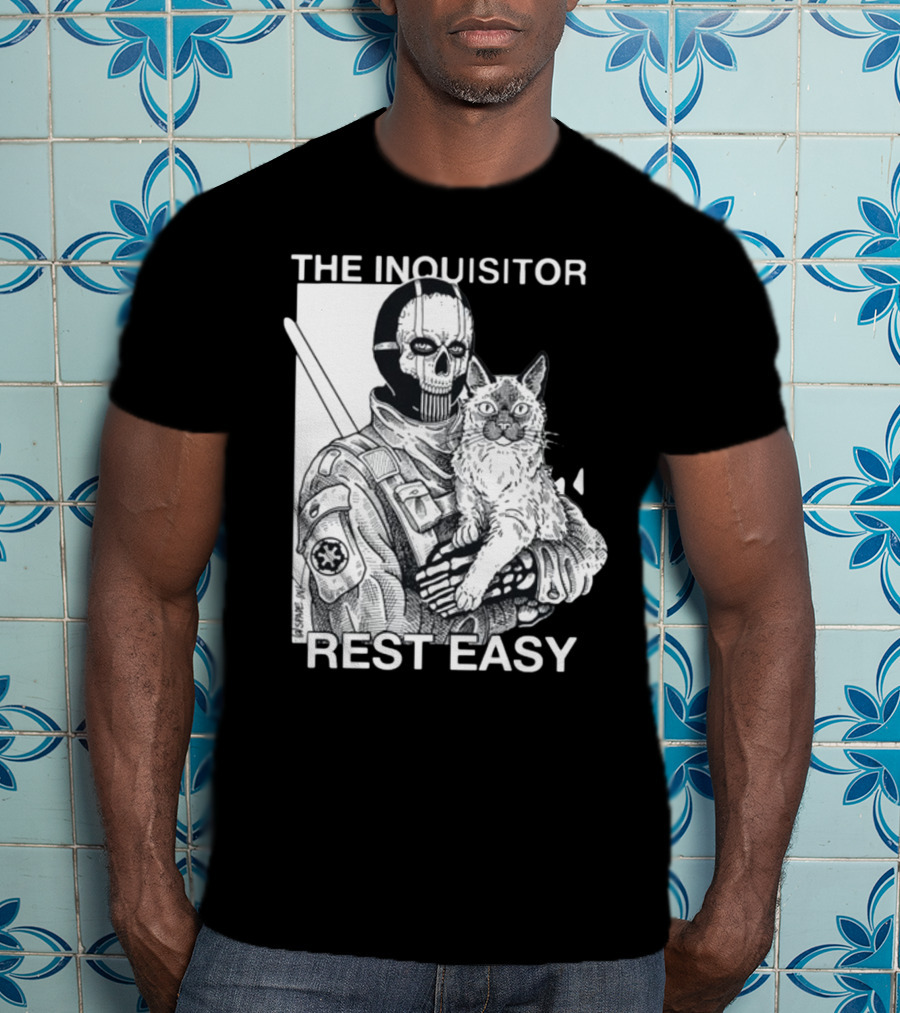 The Inquisitor Rest Easy Star Wars Inspired Artwork With Cat T-Shirt