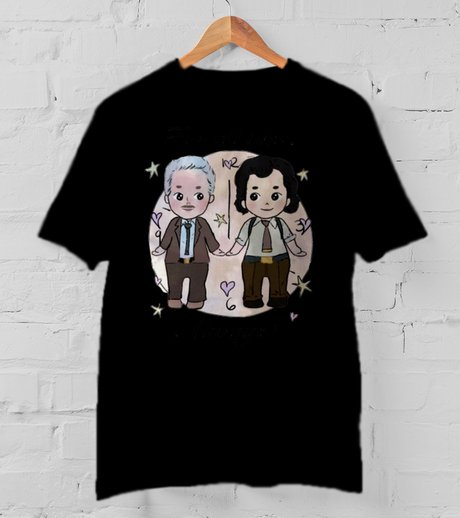 For All Time Always Loki TVA Cartoon Characters Holding Hands T-Shirt