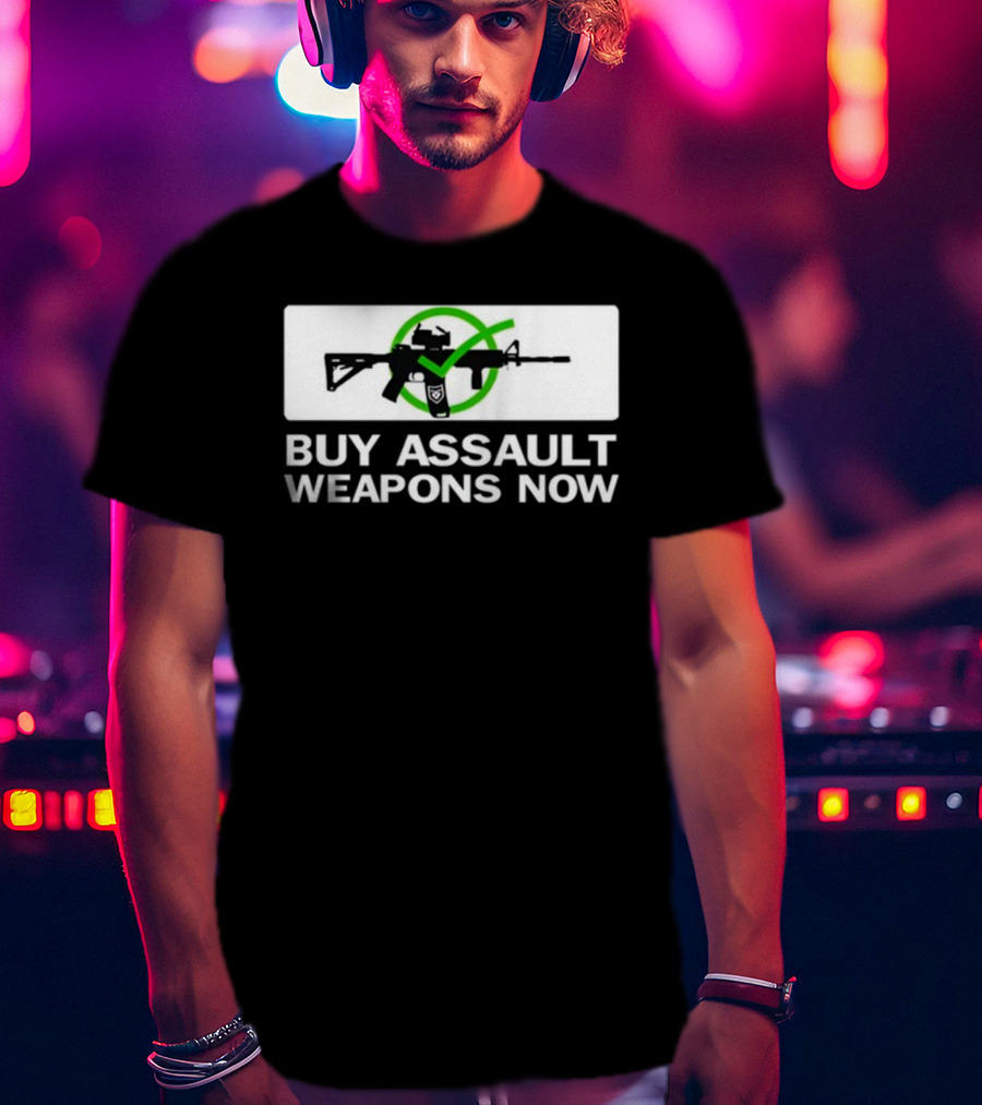 Buy Assault Weapons Now Green Circle Crossed Rifle Patchops Version 1 T-Shirt