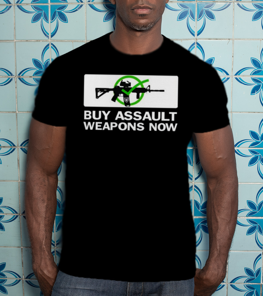 Buy Assault Weapons Now Green Circle Crossed Rifle Patchops Version 1 T-Shirt