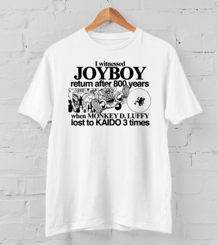Joyboy's Return After 800 Years Witnessed By Monkey D. Luffy's Triple Defeat To Kaido T-Shirt