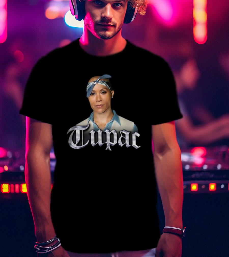 Jada Pinkett Smith Tupac Bandana Crossover T-Shirt