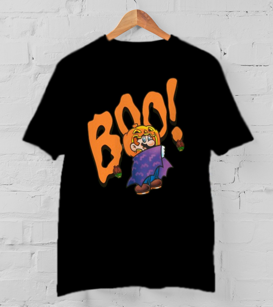 Nintendo NY Super Mario Boo Halloween Pumpkin Ghost Mario T-Shirt