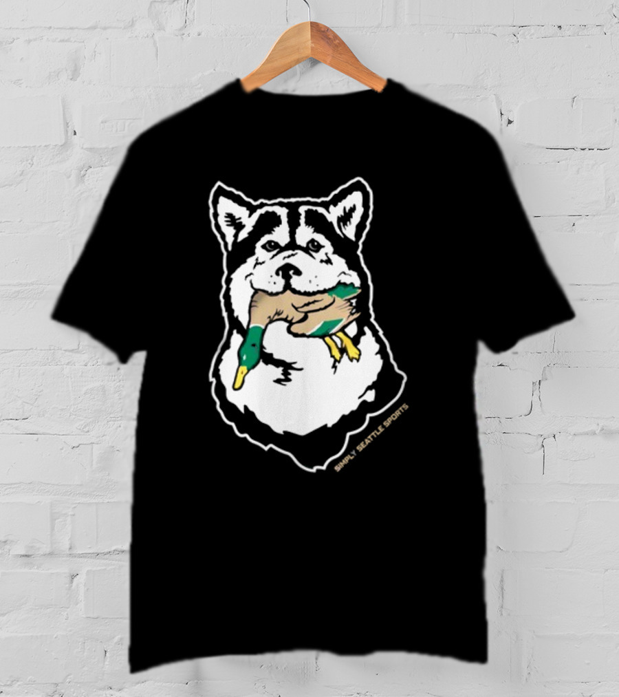 Simply Seattle Sports Duck Hunting Husky T-Shirt