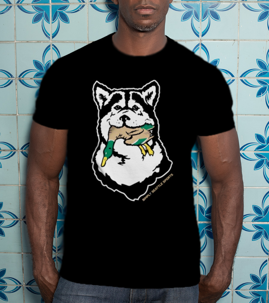Simply Seattle Sports Duck Hunting Husky T-Shirt