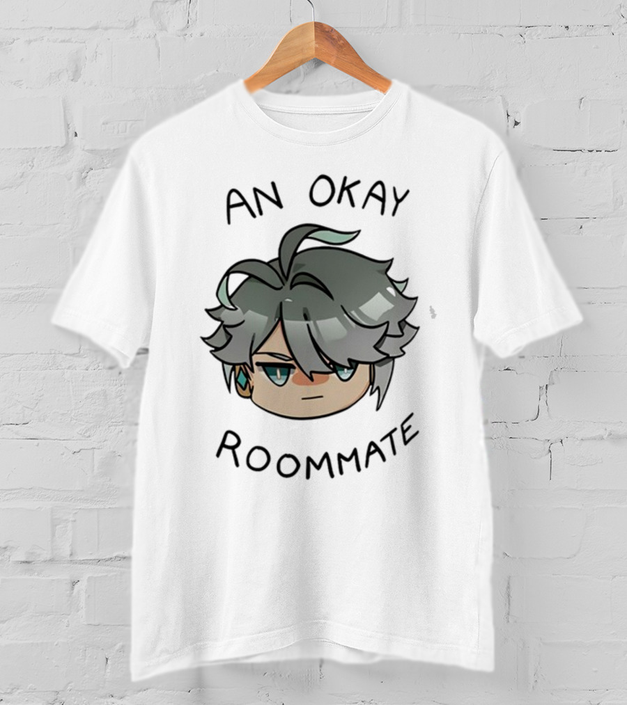 An Okay Roommate Anime Style Character Face T-Shirt