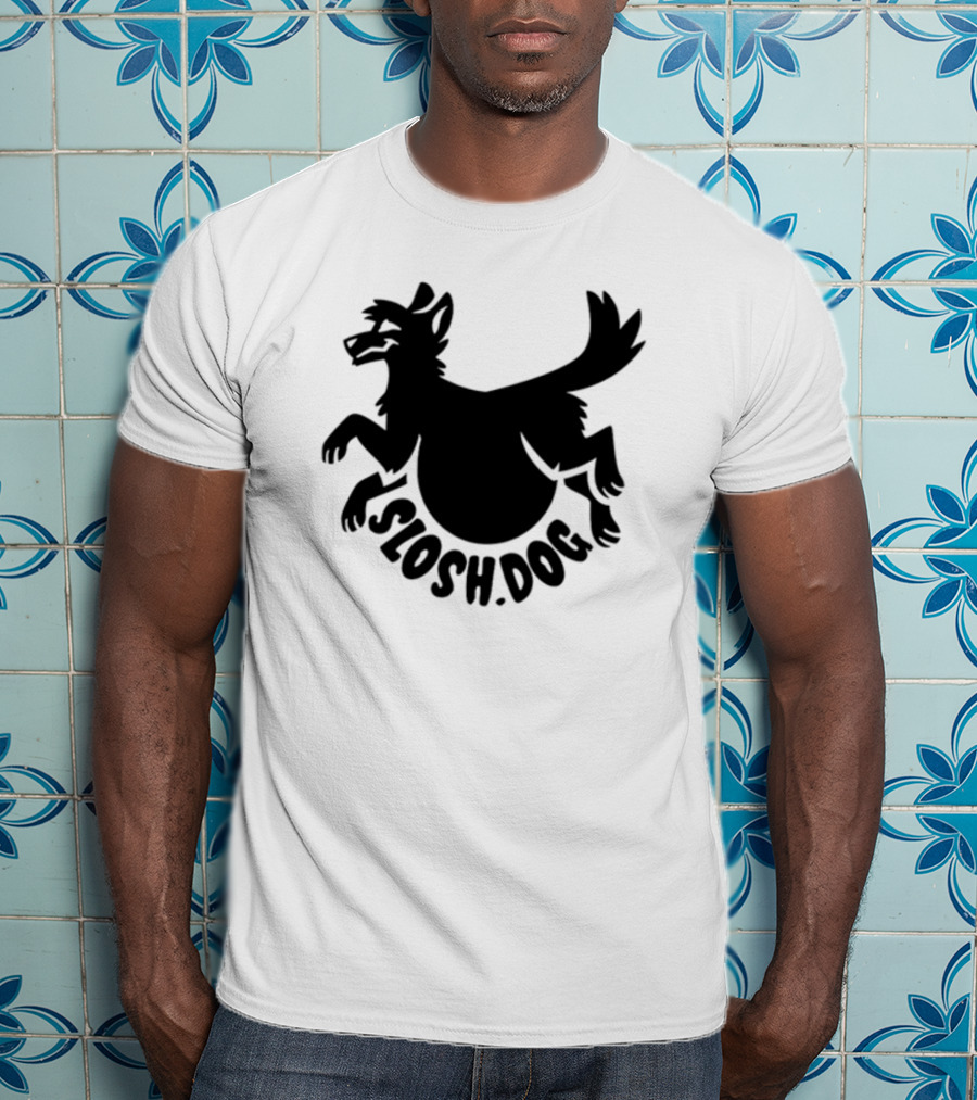 Slosh.Dog Logo Launch Day Sloshdog Playful Canine T-Shirt