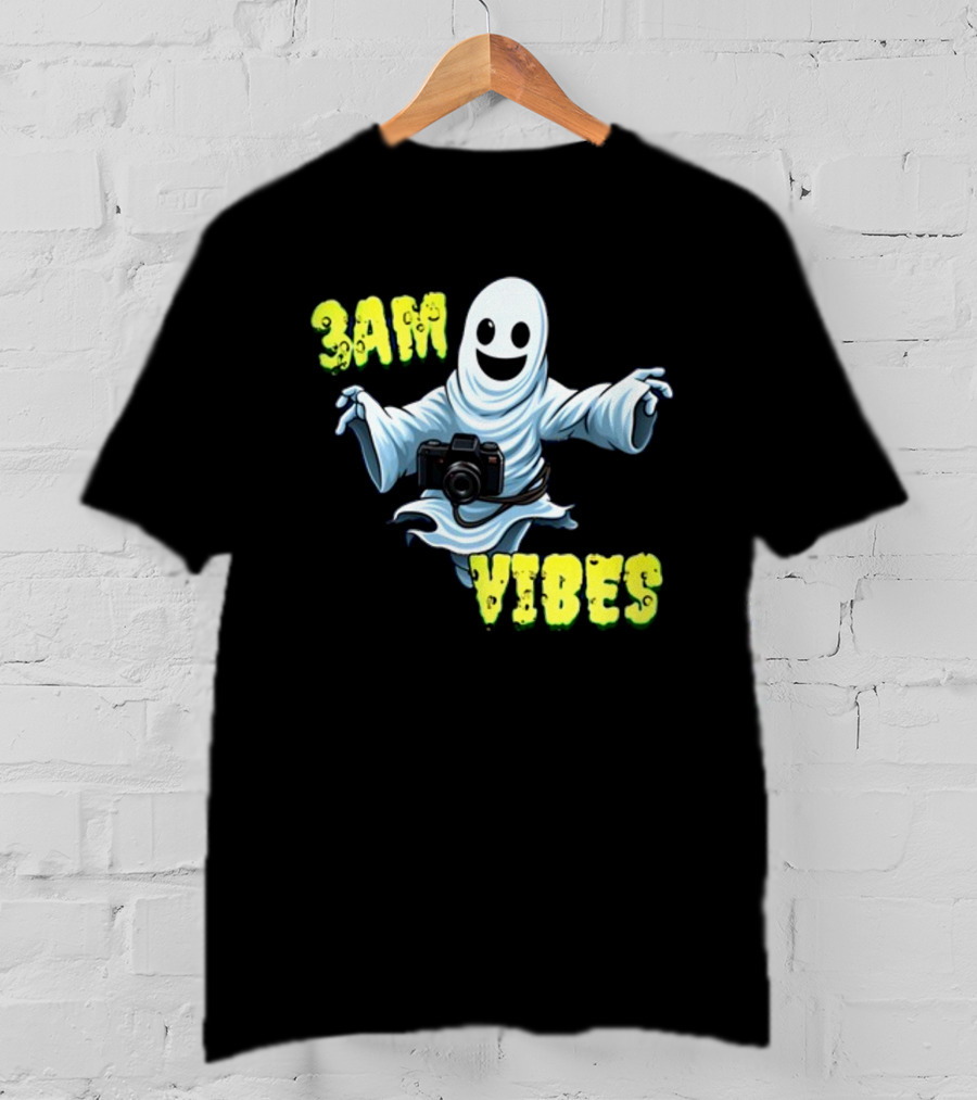 3AM Vibes Ghost With Camera T-Shirt