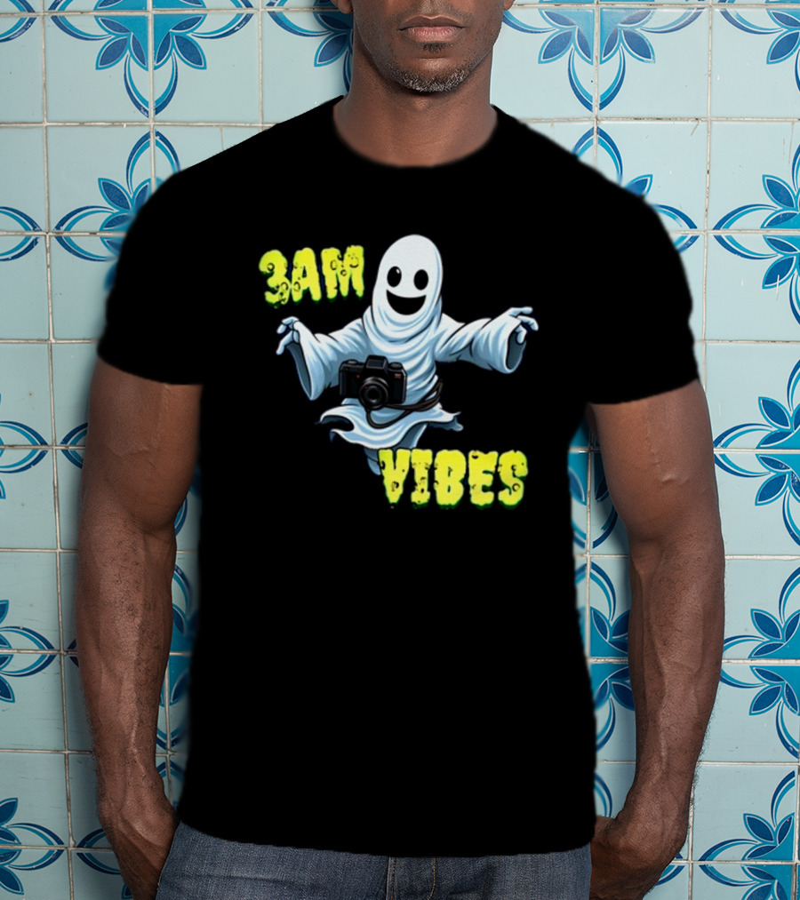 3AM Vibes Ghost With Camera T-Shirt