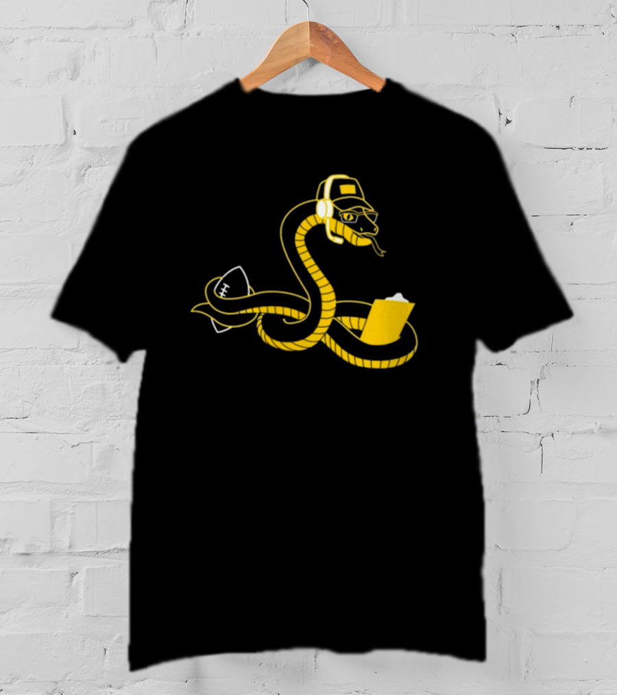 Boagh Constrictor Football Coach Snake With Helmet And Playbook T-Shirt