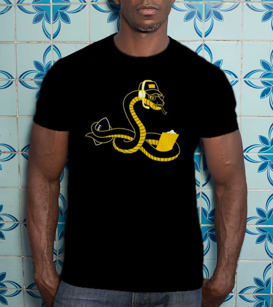Boagh Constrictor Football Coach Snake With Helmet And Playbook T-Shirt