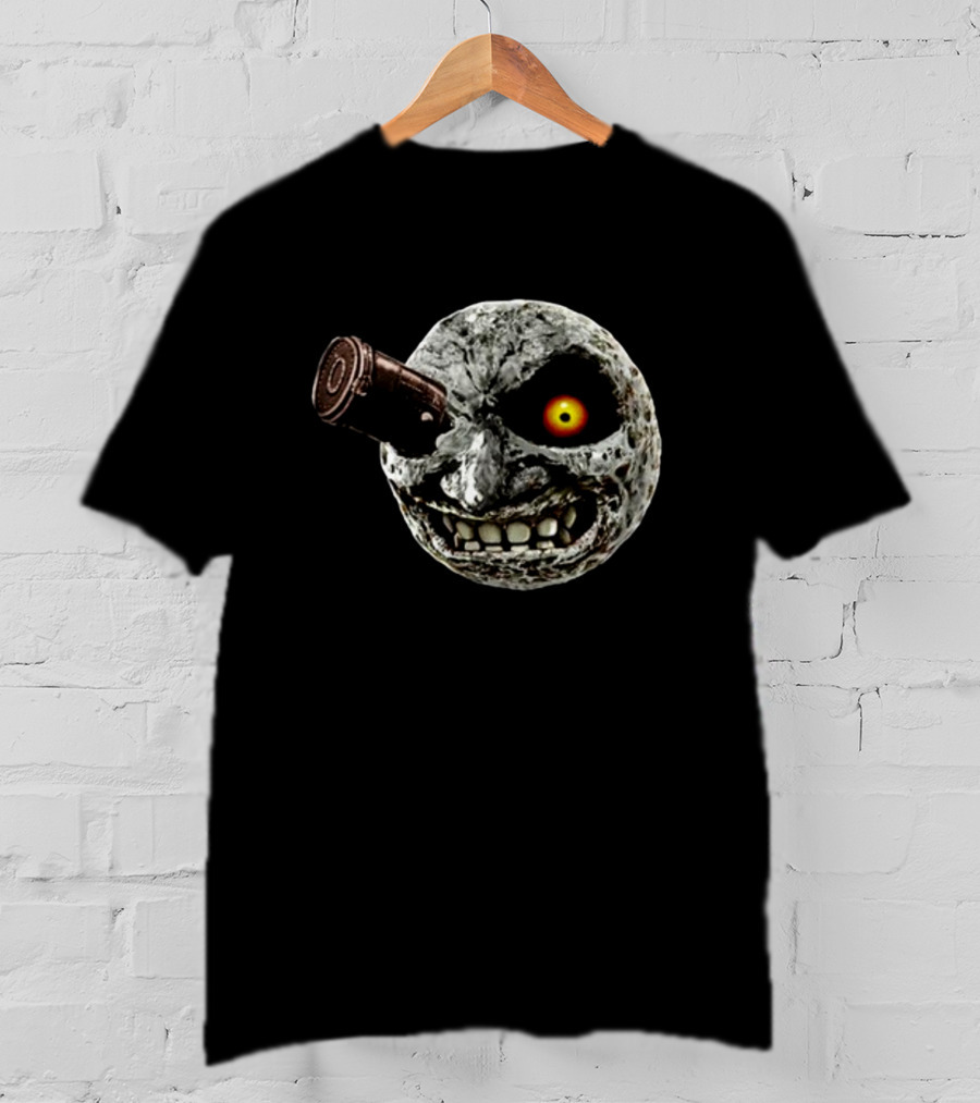 Hardshoppes Majora Moon Creepy Face With Telescope T-Shirt