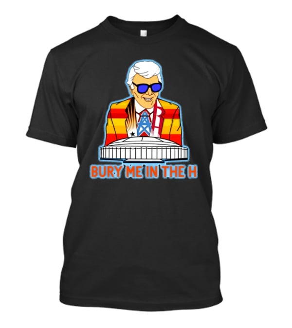 Muddy Marvin Bury Me In The H Iconic Colorful Figure With Houston Landmark T-Shirt