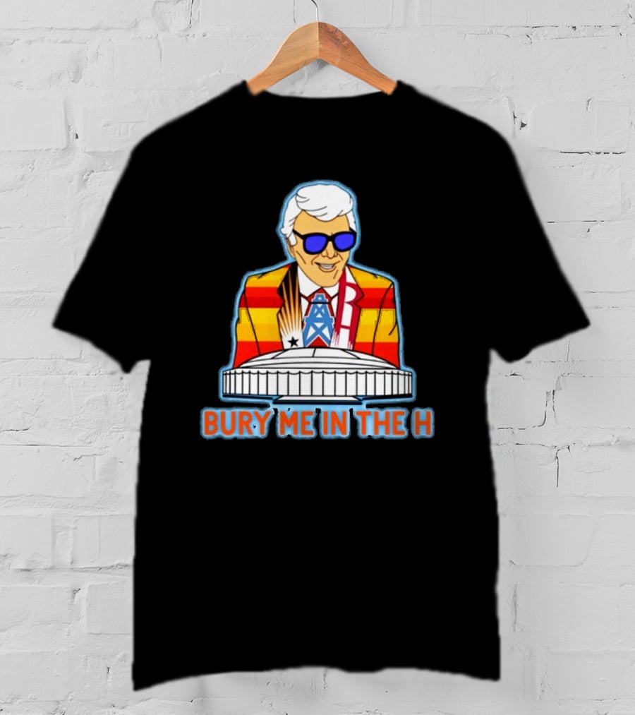 Muddy Marvin Bury Me In The H Iconic Colorful Figure With Houston Landmark T-Shirt