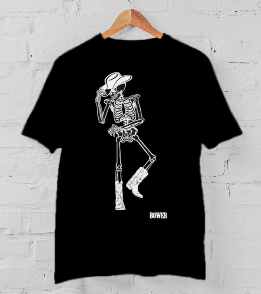 Bower Skeleton Cowboy With Boots And Hat T-Shirt