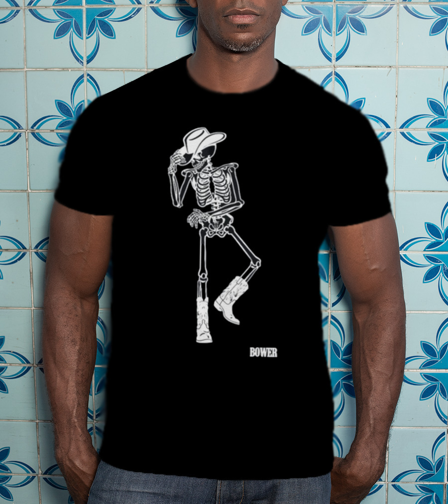 Bower Skeleton Cowboy With Boots And Hat T-Shirt