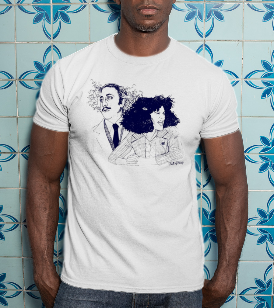 Gene Wilder Gilda Radner Iconic Duo Sketch T-Shirt
