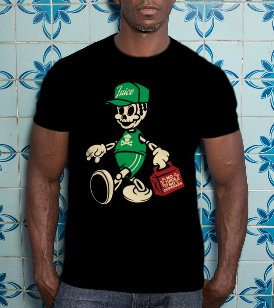 Johnny Cupcakes X 7Uice Skeleton Carrying Bag No 7Uice No Cupcakes T-Shirt