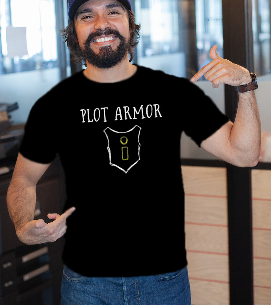 PLOT ARMOR Shield Emblem T-Shirt