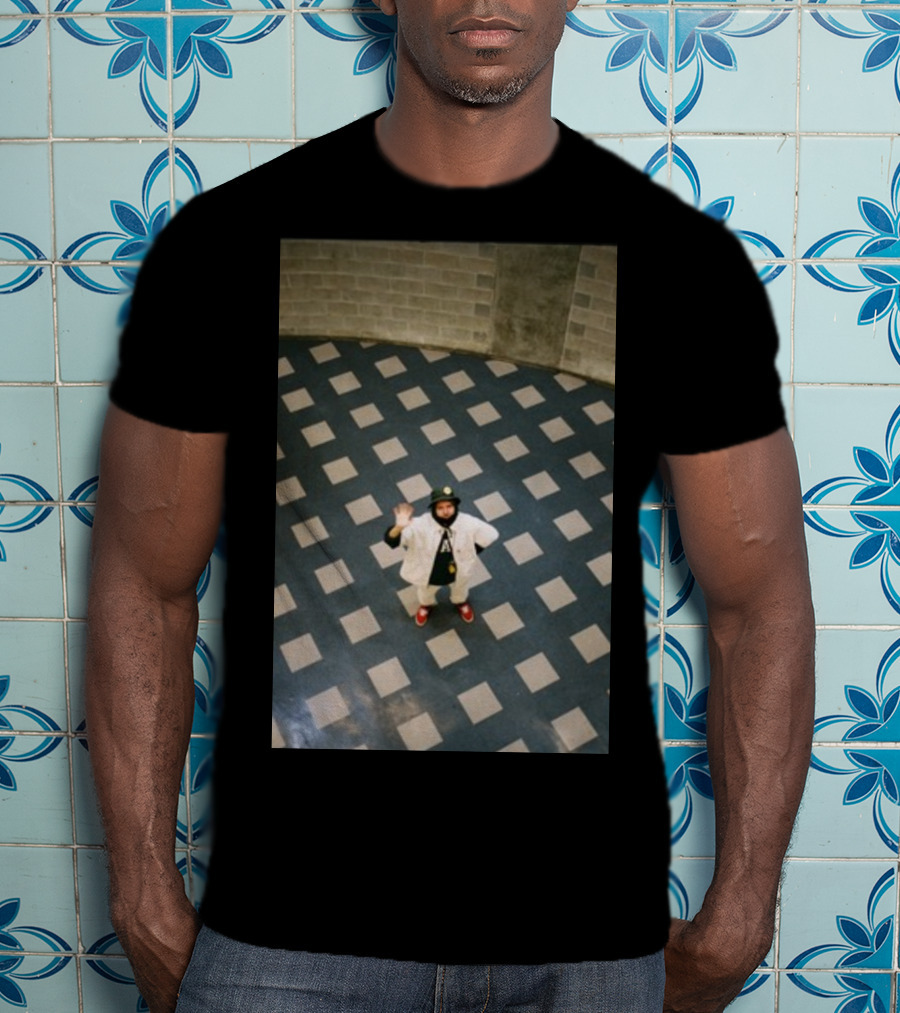 Macdemarcoshop Mac Photo Off White Checkered Floor Outfit Red Shoes T-Shirt