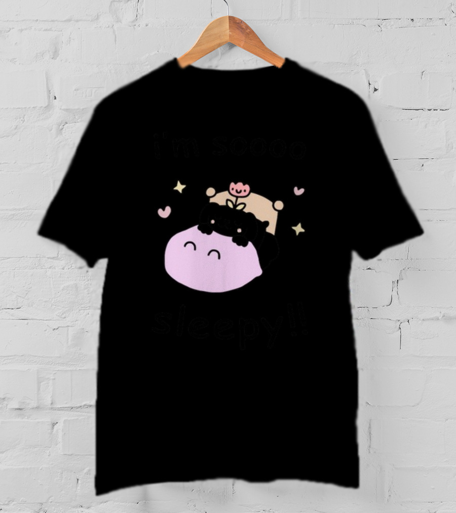 I'm Soooo Sleepy Cute Sleeping Characters With Hearts And Stars T-Shirt