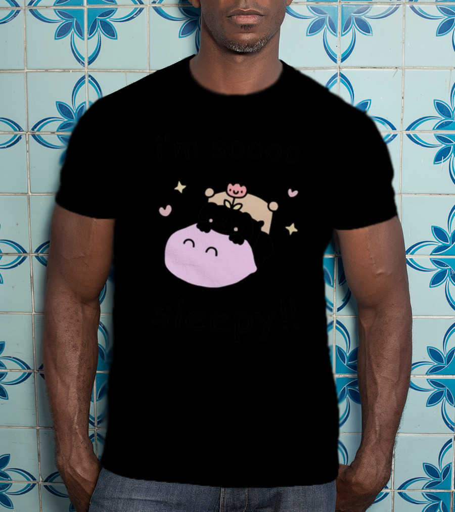 I'm Soooo Sleepy Cute Sleeping Characters With Hearts And Stars T-Shirt