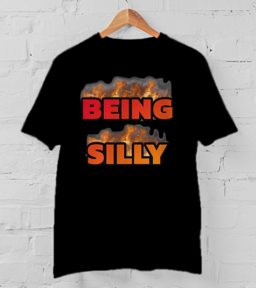 Being Silly With Flaming Text Background T-Shirt