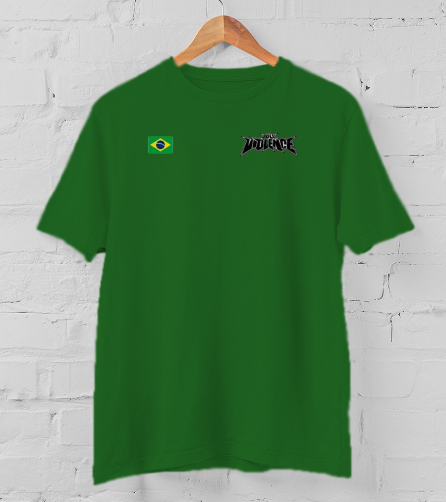 Full Violence Brazil Flag Jailton Almeida T-Shirt