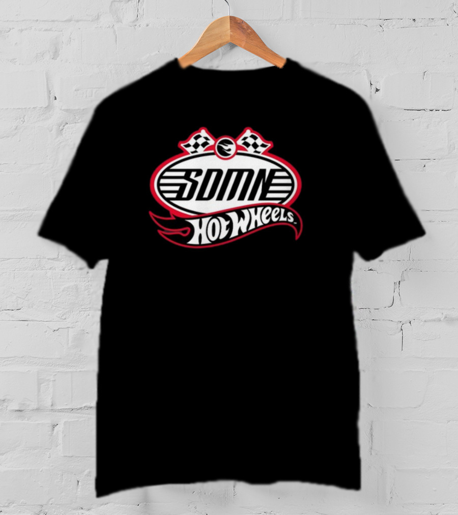 SDMN Racing Collaboration With Hot Wheels Checkered Flag T-Shirt