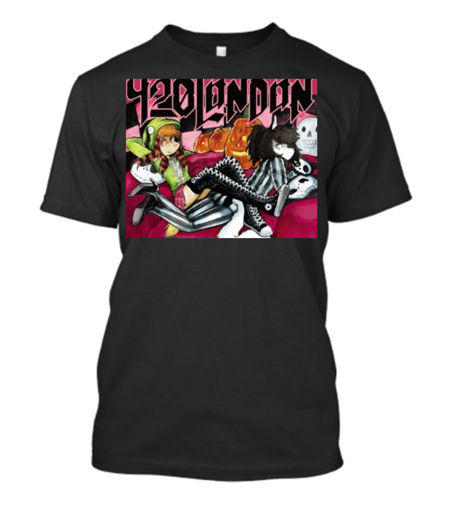 920 London Halloween Pumpkin Skeleton T-Shirt