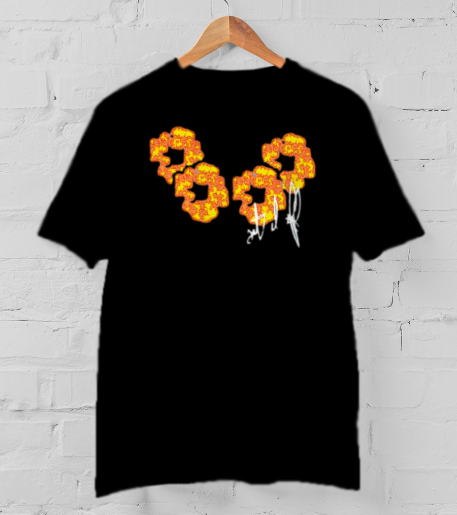 Offset Tears 4 Flame Floral Signature T-Shirt