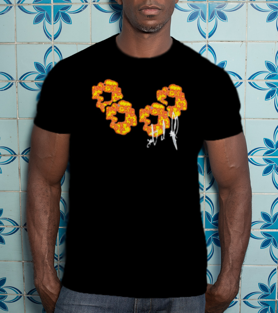 Offset Tears 4 Flame Floral Signature T-Shirt